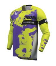 Φανέλα μοτοκρός THOR LAUNCHMODE ΛΕΥΚΟ/ΟΞΙΝΟ