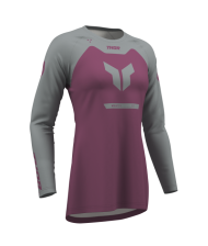 Tricou motocross pentru femei THOR RIDEMODE MENACE VIOLET/GRI