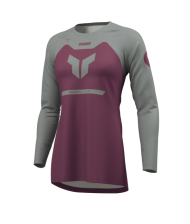 Tricou motocross pentru femei THOR RIDEMODE MENACE VIOLET/GRI