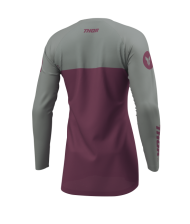 Tricou motocross pentru femei THOR RIDEMODE MENACE VIOLET/GRI
