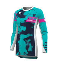 Γυναικεία φανέλα motocross THOR LAUNCHMODE BLEACH ΛΕΥΚΟ/ΓΑΛΑΖΙΟ