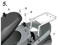 Kit de montare pentru cutii SHAD TOP MASTER YAMAHA CYGNUS 125 '07