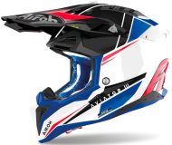 Motocross helmet AIROH AVIATOR 3 Push Blue Red Gloss