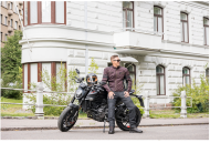 Blugi moto gri Lindstrands Lejen