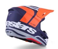 Cască motocross ALPINESTARS SM7 CORE PORTOCALIU/ALBASTRU