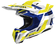 Κράνος μοτοκρός AIROH TWIST 3 DYNASTY ΜΠΛΕ/ΚΙΤΡΙΝΟ ΓΥΑΛΙΣΤΕΡΟ