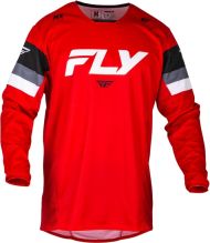 Tricou motocross FLY RACING Kinetic Prix- Roșu/Gri/Alb