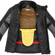 Υφασμάτινο μπουφάν μοτοσικλέτας TRAVELER 2 H2OUT ΜΑΥΡΟ/ΣΧΙΤΡΙΝΕΣ