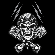 Кърпа за глава FLYDANNA COTN BIKER SKULL