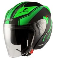Scooter helmet APRO YORK MATT GREEN