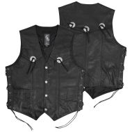 Δερμάτινο γιλέκο μοτοσυκλέτας A-PRO GAMBLER BLACK