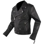 LEATHER MOTORCYCLE JACKET A-PRO CLASSIC BLACK