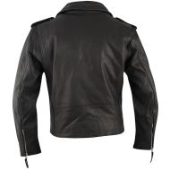 LEATHER MOTORCYCLE JACKET A-PRO CLASSIC BLACK