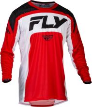 Tricou motocross FLY RACING Lite- Roșu/Alb/Negru