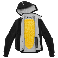 Текстилно мото яке SPIDI Hoodie Armor H2Out Black/White