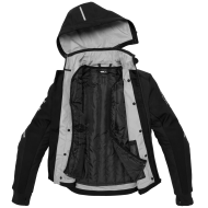 Текстилно мото яке SPIDI Hoodie Armor H2Out Black/White