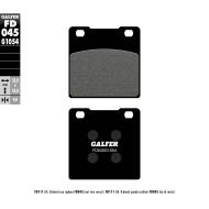 Front/Rear Motorcycle Pads Galfer SEMI METAL FD045G1054