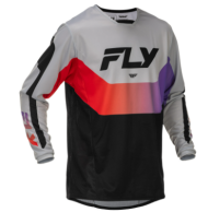 Tricou motocross FLY RACING Kinetic - Gri/Roșu/Mov/Negru