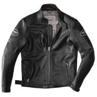 Leather motorcycle jacket SPIDI CLUBBER BLACK
