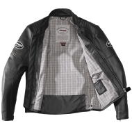 Leather motorcycle jacket SPIDI CLUBBER BLACK