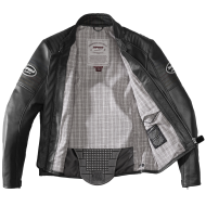 Leather motorcycle jacket SPIDI CLUBBER BLACK