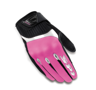 Women's textile motorcycle gloves SPIDI G-FLASH WHITE/PINK