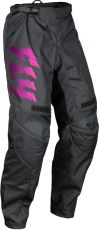 Pantaloni de motocross FLY RACING F-16 pentru copii - gri/carbune/roz