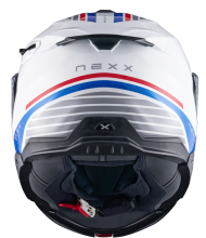 Helmet NEXX X.LIFETOUR FLIP UP GLOBE WHITE BLUE