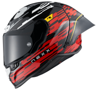 Helmet NEXX X.R3R X.R3R GLITCH RACER RED WHITE