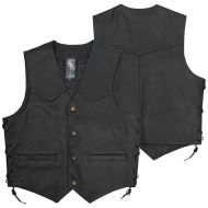 Δερμάτινο γιλέκο μοτοσυκλέτας A-PRO WILD BLACK