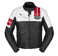 Leather motorcycle jacket SPIDI ROAR WHITE/RED/BLACK