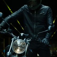 Geacă piele moto SPIDI GARAGE ROBUST BLACK