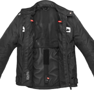Υφασμάτινο μπουφάν μοτοσικλέτας SPIDI SOLAR TEX ΜΑΥΡΟ/ΛΕΥΚΟ