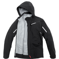 SPIDI Mission-T Shield Μαύρο υφασμάτινο μπουφάν μοτοσικλέτας