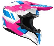 Κράνος μοτοκρός AIROH WRAAAP VISION ΡΟΖ ΓΥΑΛΙΣΤΕΡΟ