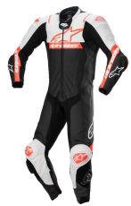 ALPINESTARS Missile Ward 1pc Leather Team Black/White/Red Fluo