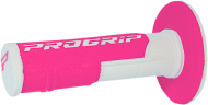 Manere de motocross PROGRIP Double Density WHITE/FLUO PINK