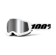 Motocross Goggles 100% STRATA2 WHITE SILVER MIRROR