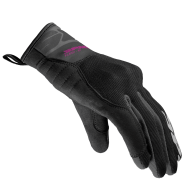 Γυναικεία υφασμάτινα γάντια μοτοσικλέτας SPIDI FLASH-KP ΜΑΥΡΑ/ΦΟΥΞΙΑ