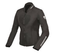 Αθλητικό, καλοκαιρινό γυναικείο μπουφάν μοτοσικλέτας Modeka Emma Air Black για ταξίδια