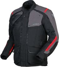 Μπουφάν μοτοσικλέτας για ταξίδια 4 εποχών Modeka Varus Μαύρο/Σκούρο γκρι