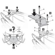 Kit de montare pentru cutii SHAD TOP MASTER SYM CRUISYM 300i '18
