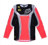 Mотокрос джърси TROY LEE DESIGNS SE PRO Stripes Jersey - Infra Red/Black