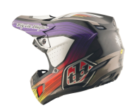 Cască Motocross TROY LEE DESIGNS SE5 Carbon Stripes - Negru/Violet
