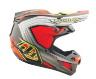 Cască Motocross TROY LEE DESIGNS SE5 Composite Stripes - Negru/Infra Roșu
