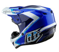 Cască motocross pentru copii TROY LEE DESIGNS GP Shutter - Albastră/Alb