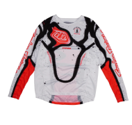 Kids motocross jersey TROY LEE DESIGNS GP Pro Membrane Youth Jersey - White/Infra Red