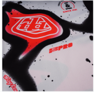 Kids motocross jersey TROY LEE DESIGNS GP Pro Membrane Youth Jersey - White/Infra Red