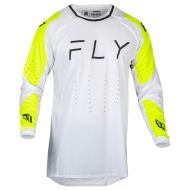Μπλούζα μοτοκρός FLY RACING Evolution DST - Λευκό/Υψηλής ορατότητας