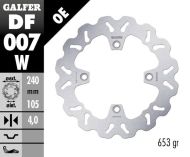 Front/Rear Brake Disc Galfer WAVE FIXED 240x4mm DF007W